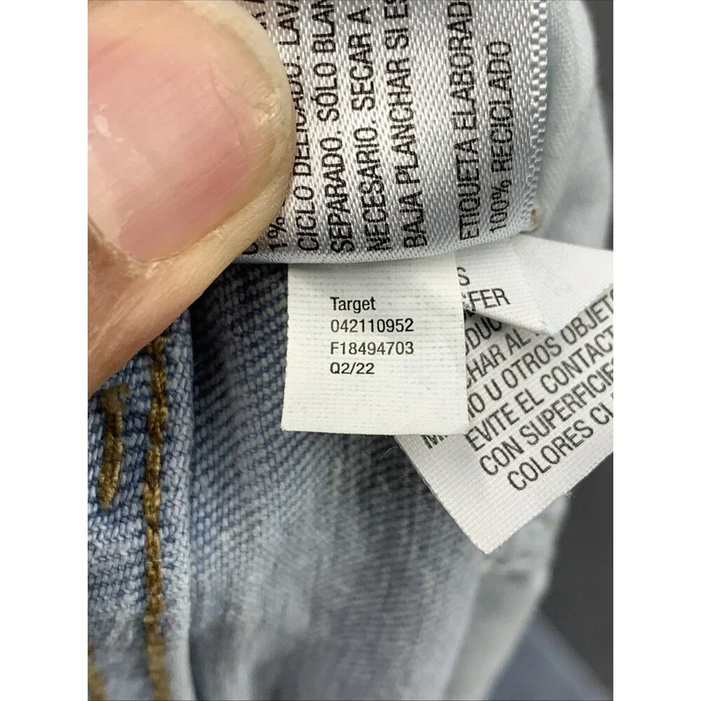 Goodfellow & Co Denim Jeans Slim Men's Size 40X32 Baby Blue Distressed